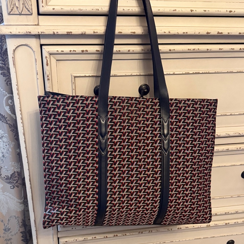 Zadig & Voltaire Black and Brown Patterned Tote - Picture 3 of 5